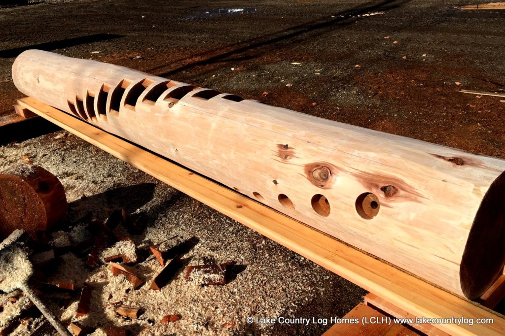 handcrafted log and timber stairs and railings