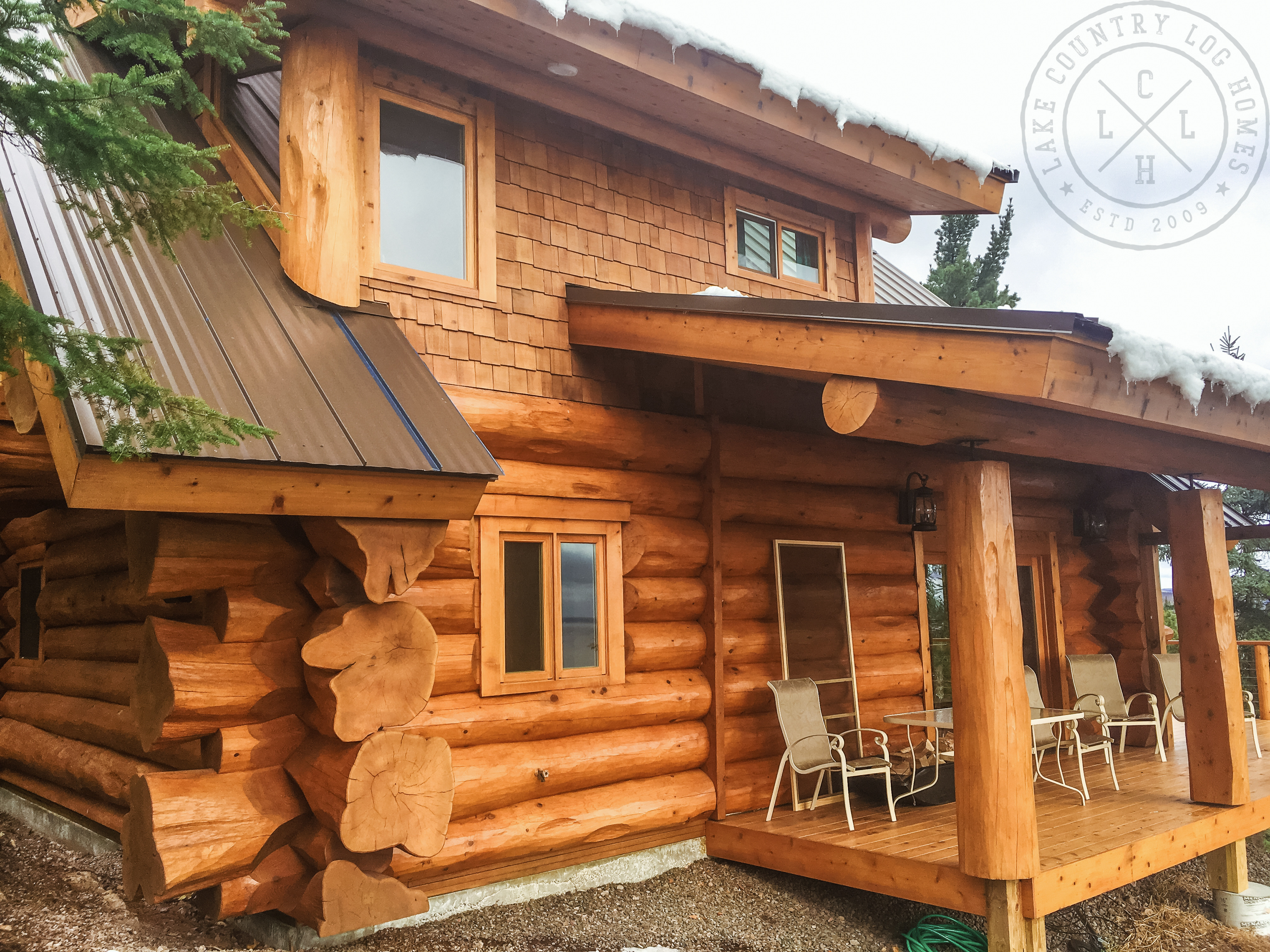 Lake Country Log Homes Tettegouche Western Red Cedar Cabin