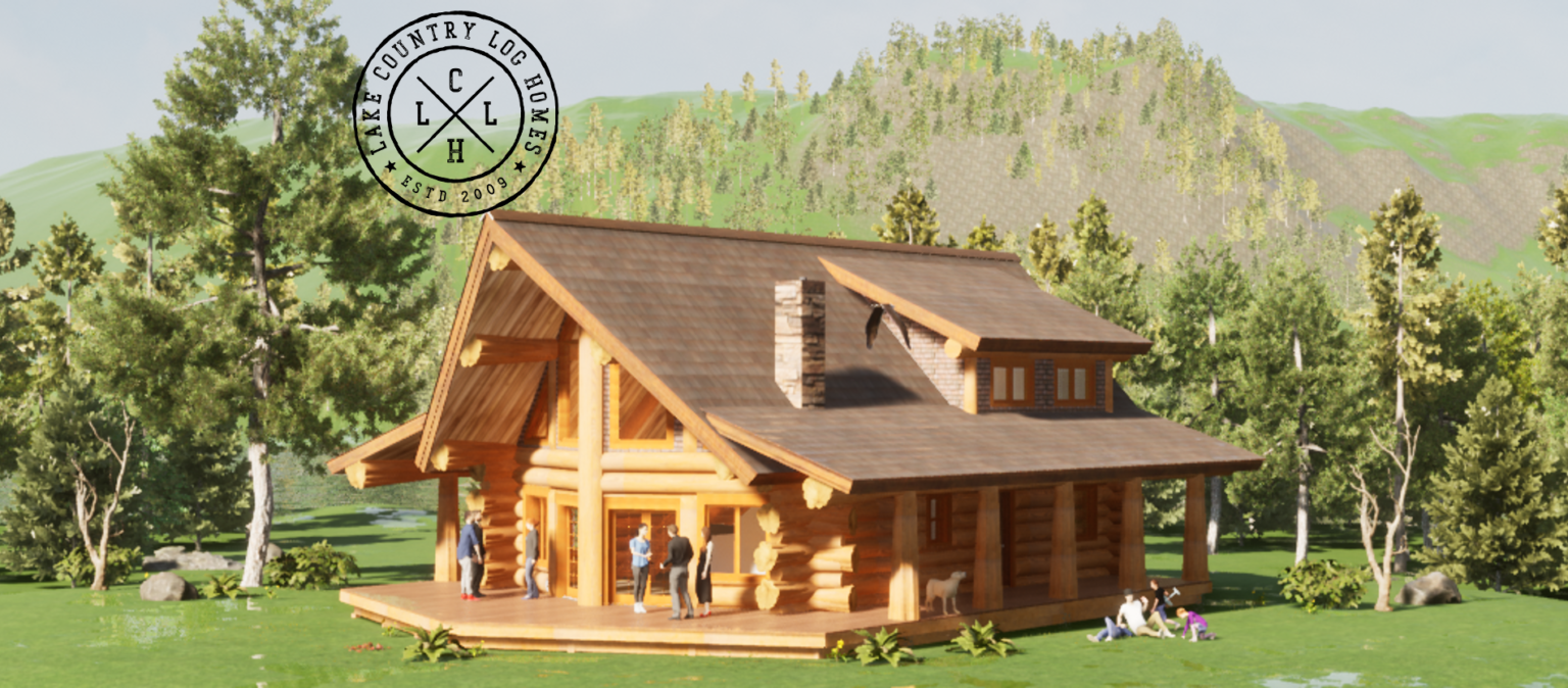 Western Red Cedar Log Home Built for Delivery to Lake Placid, New York